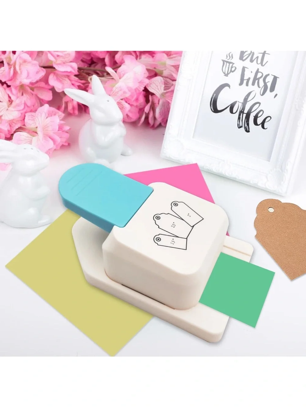 3 in 1 Craft Tag Punch 1.5/2/2.5 Inch Gift Tag Paper Puncher Scrapbook